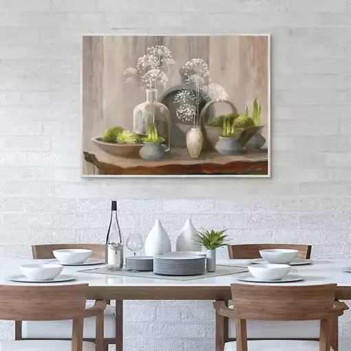 Rustic Elegance Framed Canvas Art Print