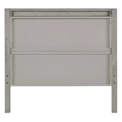 Rustic Gray Pine Panel Twin Bed Frame