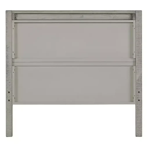 Rustic Gray Pine Panel Twin Bed Frame