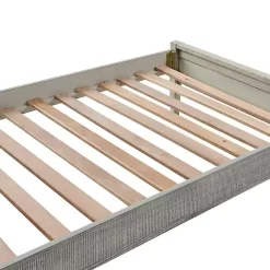 Rustic Gray Pine Panel Twin Bed Frame