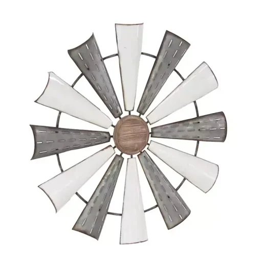 Rustic Metal Windmill Wall Plaque