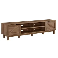 Rustic Oak Barndoor Media Cabinet