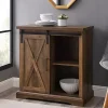 Rustic Oak Sliding Barn Door Cabinet