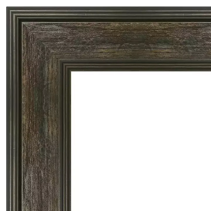 Rustic Rail Charred Framed Mirror