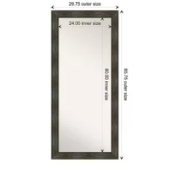 Rustic Rail Charred Framed Mirror