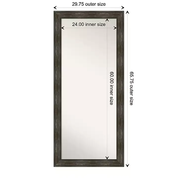 Rustic Rail Charred Framed Mirror