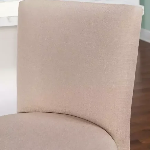 Rustic Taupe Upholstered Swivel Counter Stool
