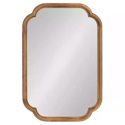 Rustic Wood Scallop Wall Mirror