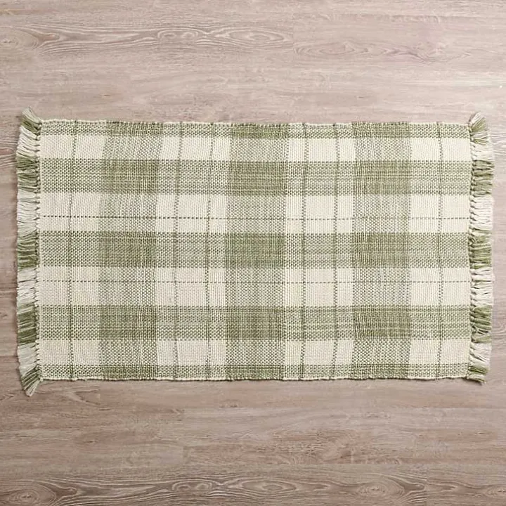 Sage Plaid Leland Scatter Rug