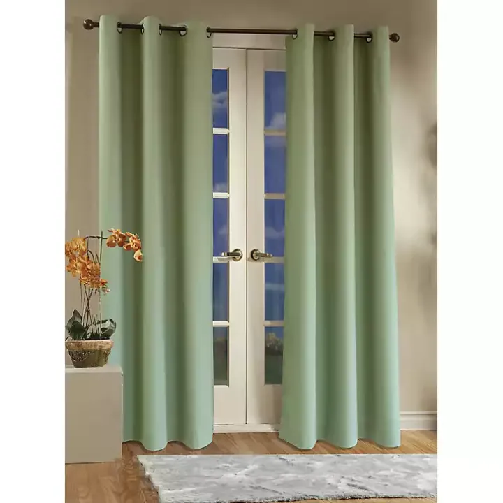 Sage Room Darkening Curtain Panel Set, 95 in.