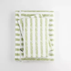Sage Rugged Stripes Puffed King 3-pc. Duvet Set