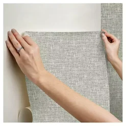 Sage Textured Poplin Peel & Stick Wallpaper