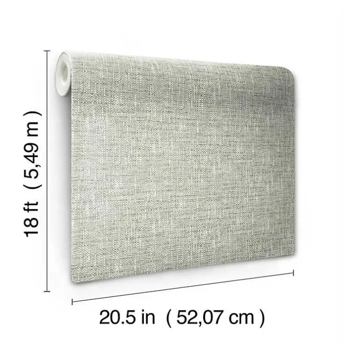 Sage Textured Poplin Peel & Stick Wallpaper
