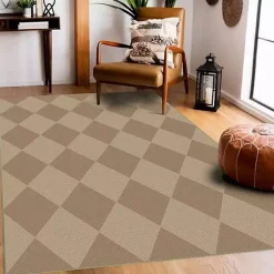 Samara Natural Diamond Washable Area Rug, 5x7