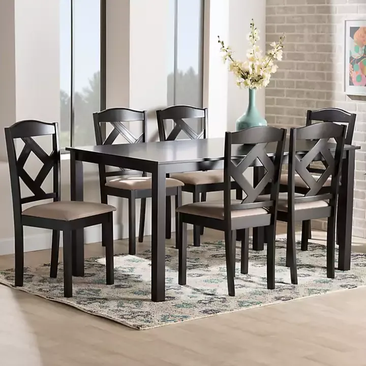 Sandy Beige Diamond Back 7-pc. Dining Set