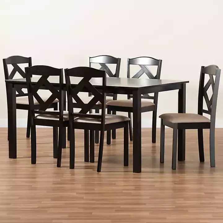Sandy Beige Diamond Back 7-pc. Dining Set