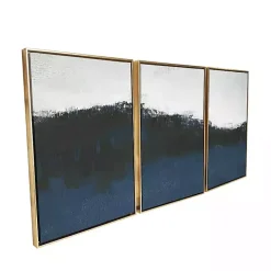 Sapphire Framed Canvas Art Prints, Set of 3