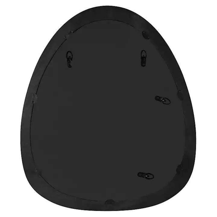 Satin Black Asymmetrical Wall Mirror