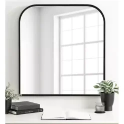 Satin Black Wide Arch Wall Mirror