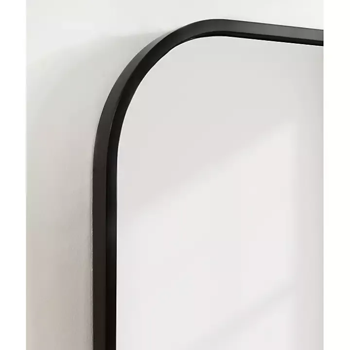 Satin Black Wide Arch Wall Mirror