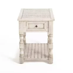 Savannah Cream Distressed Side Table