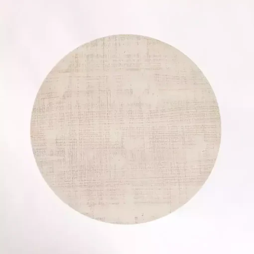 Savannah Cream Distressed Round Accent Table
