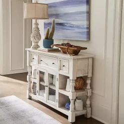 Savannah Cream Distressed Cabinet