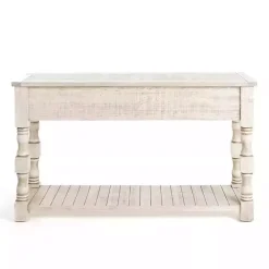 Savannah Cream Distressed Console Table