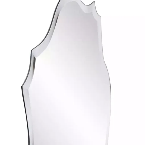 Scalloped Rectangular Frameless Wall Mirror