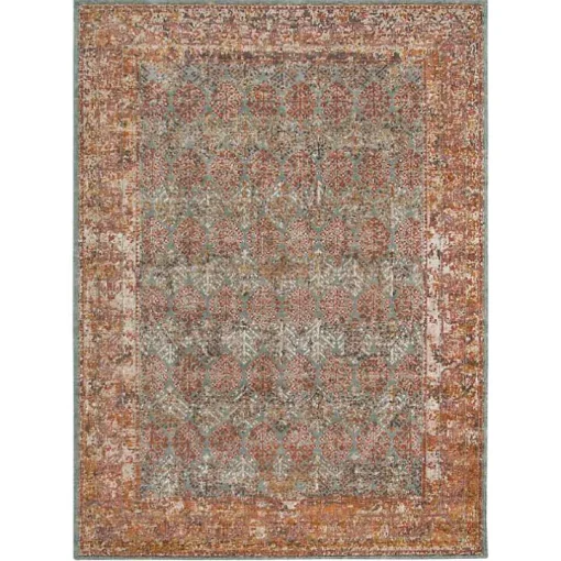 Sea Blue Eaton Transitional Area Rug, 7x9