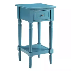 Sea Blue French Country Square Accent Table