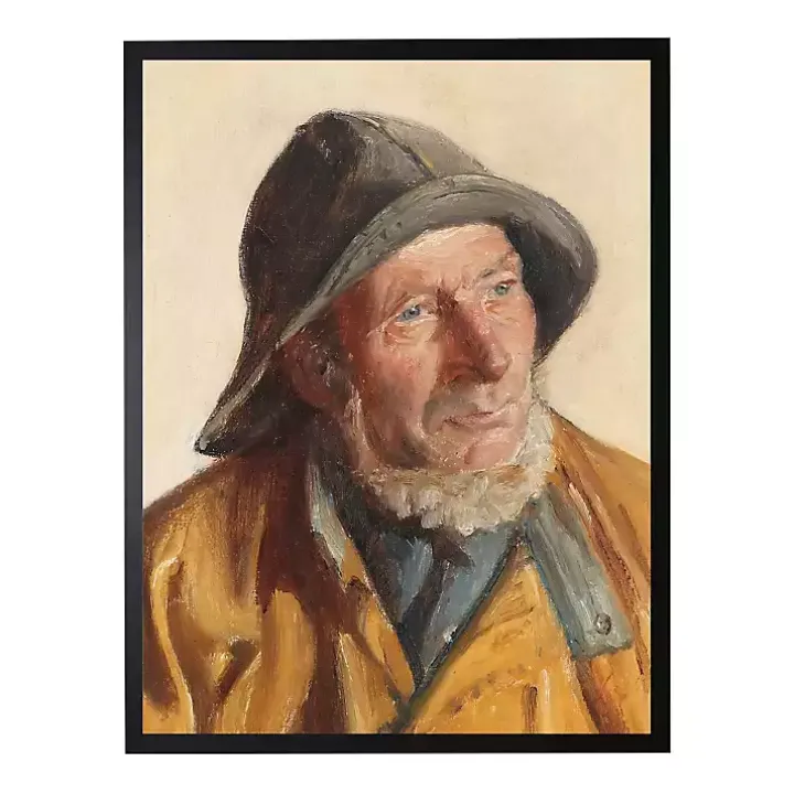 Sea Captain Portrait Framed Art Print