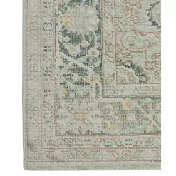 Sea Green Vintage Medallion Area Rug, 5x7
