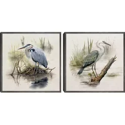 Seabird Portrait Framed Canvas Prints, Set of 2