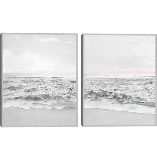 Seafoam Gentle Tides 2-pc. Framed Wall Art Set