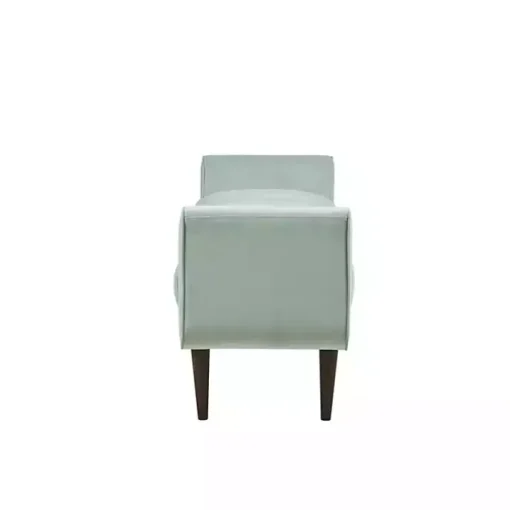 Seafoam Green Velvet Bench