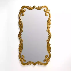Serena Antique Gold Carved Scroll Wall Mirror