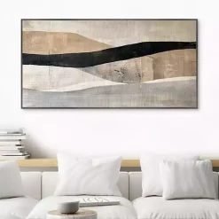Serene Abstract Landscape Framed Canvas Art Print