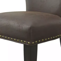 Sevana Brown Faux Leather Dining Chairs, Set of 2