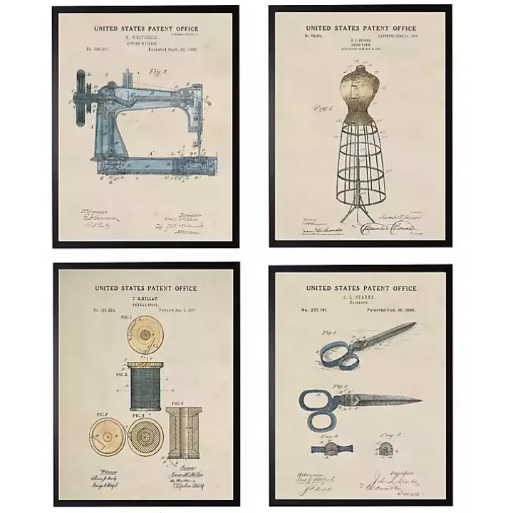 Sewing Patents Framed Art Print