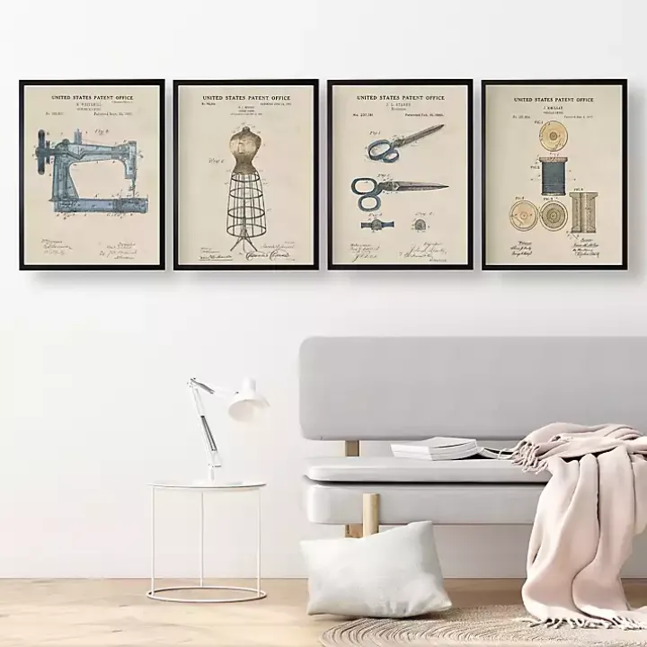 Sewing Patents Framed Art Print