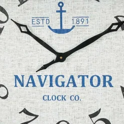 Ship Wheel Wood and Rope Wall Clock