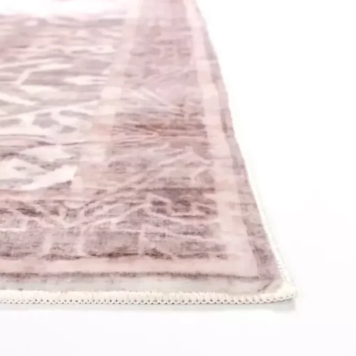 Shiva Red Botanical Washable Runner, 2x7