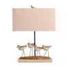 Shore Birds Hand Carved Table Lamp