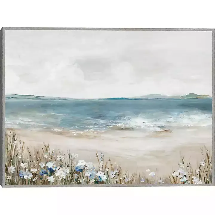 Shoreline Splendor Framed Canvas Art Print