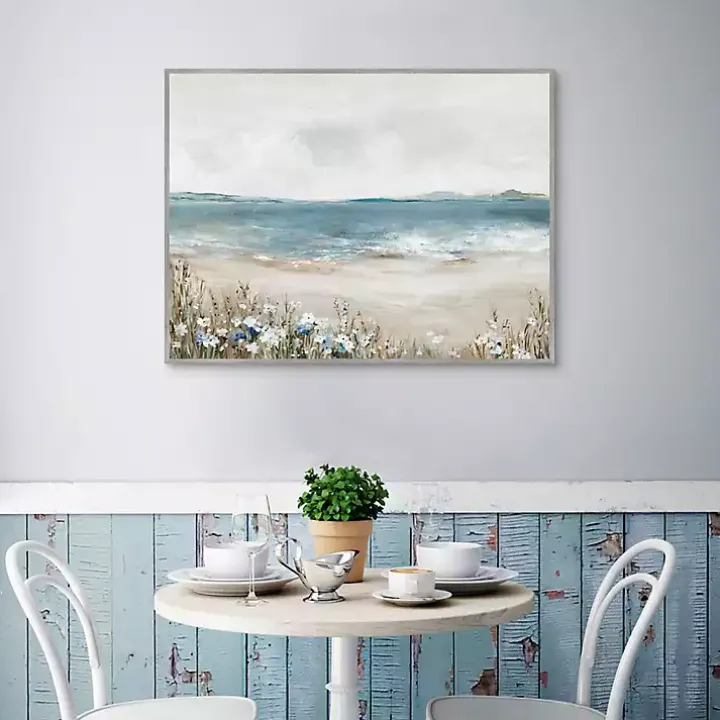 Shoreline Splendor Framed Canvas Art Print