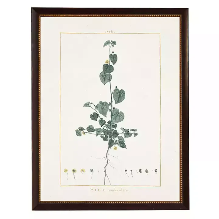 Sida Greenery Black Beaded Framed Art Print