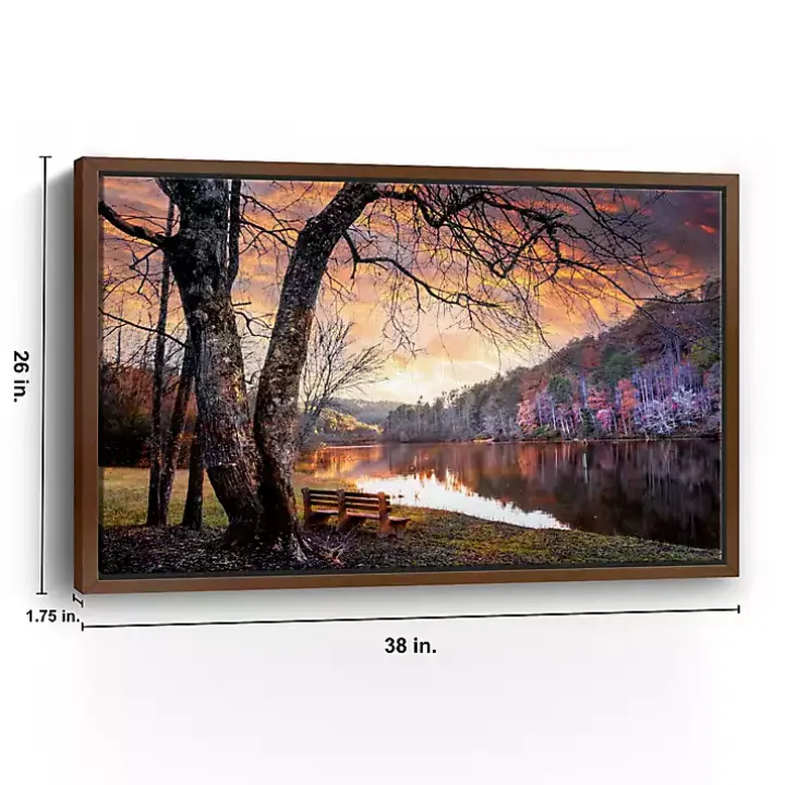 Silence of Sunset Framed Canvas Art Print