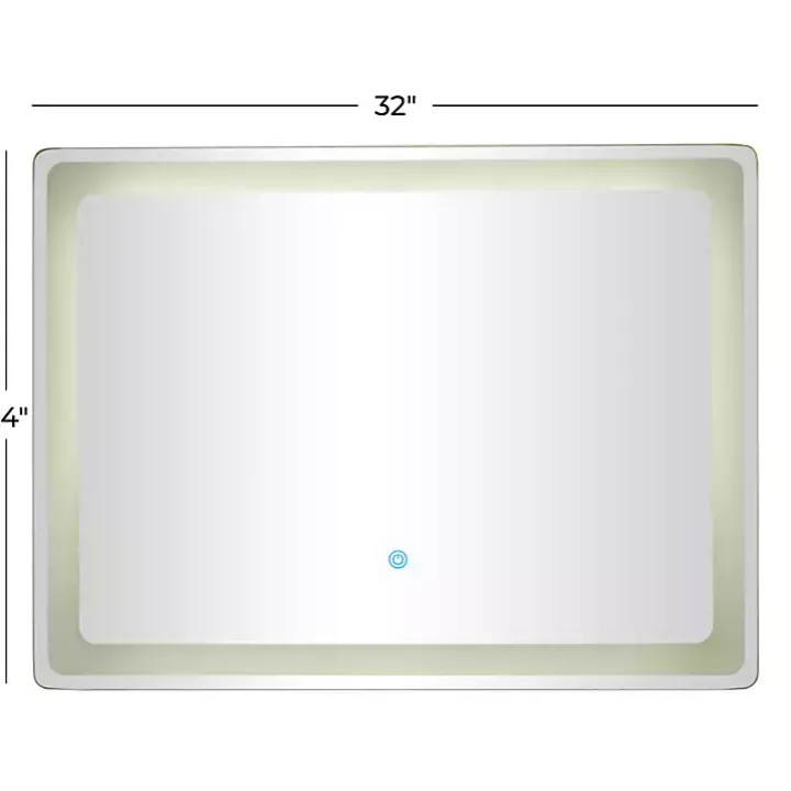 Silver Adjustable LED Wall Mirror