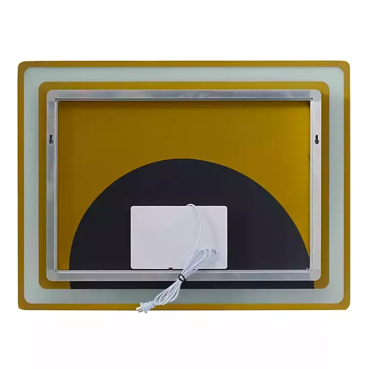 Silver Adjustable LED Wall Mirror